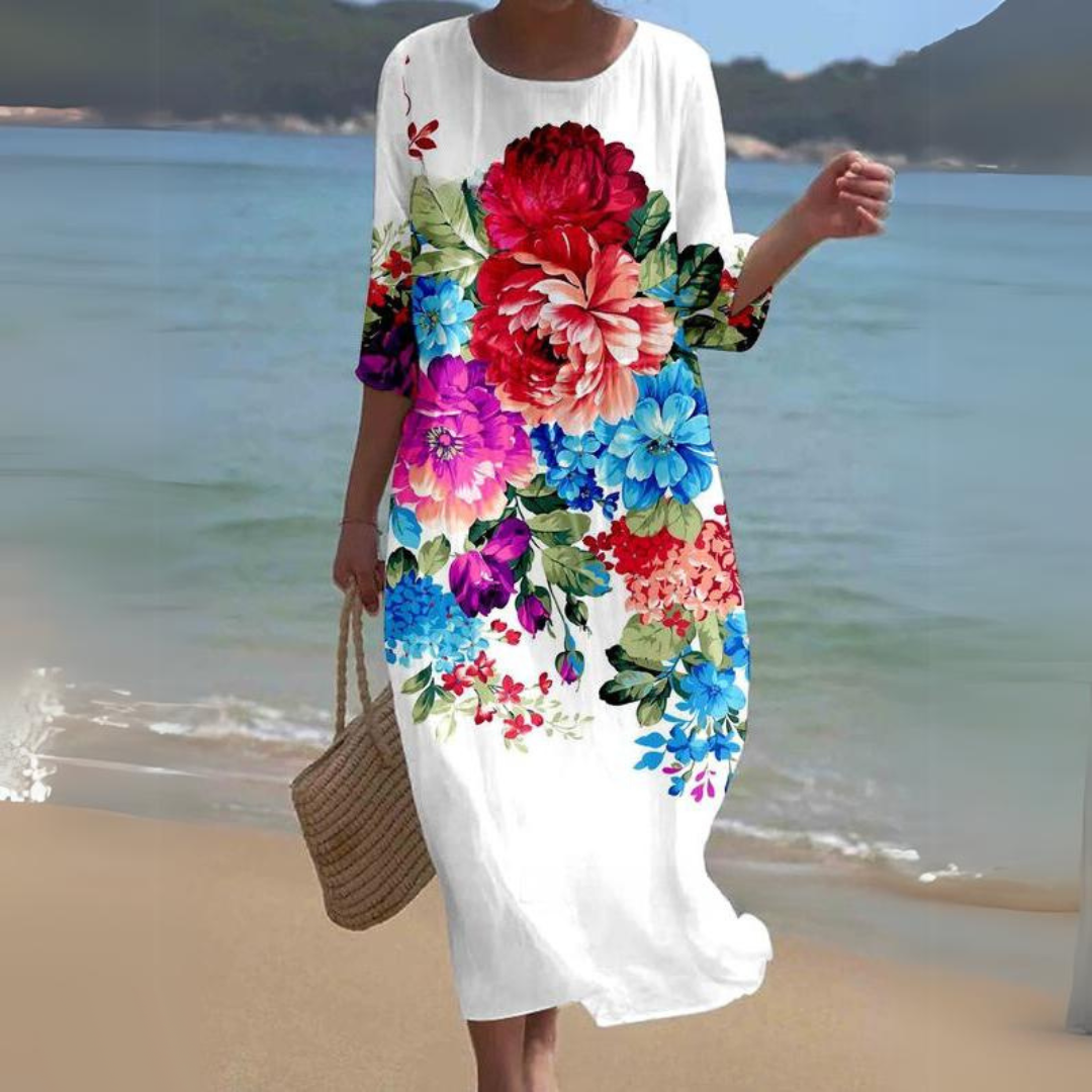 Adele | Blue Boho Dress