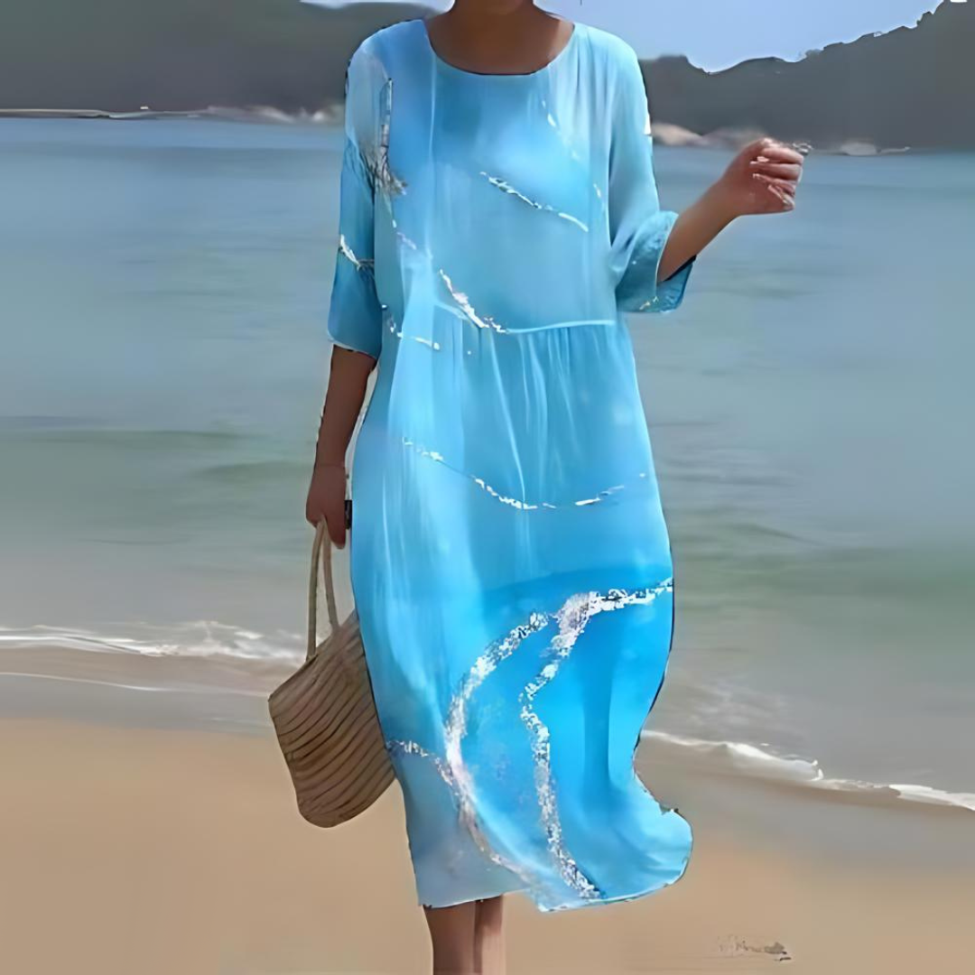 Adele | Blue Boho Dress