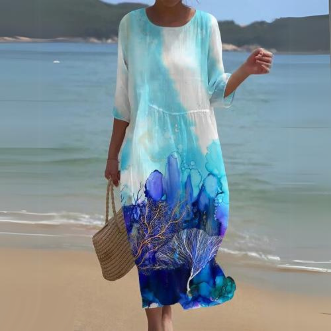 Adele | Blue Boho Dress