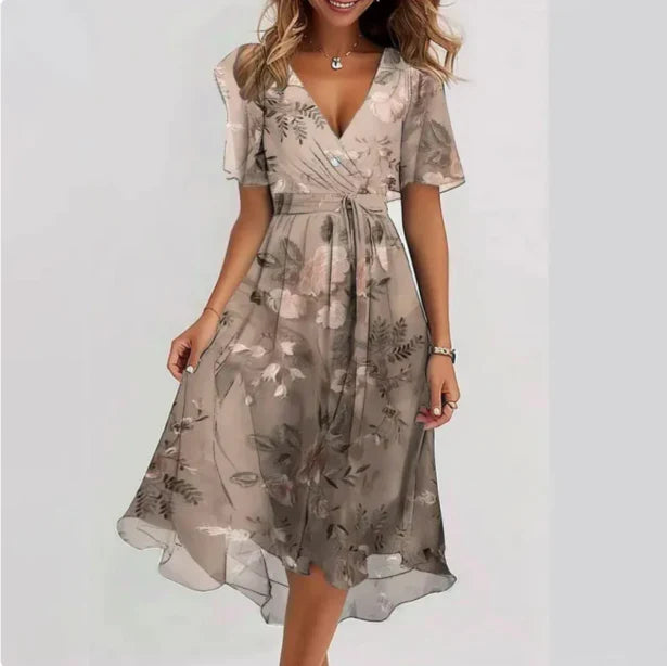 Helena | Elegant V Neck Dress