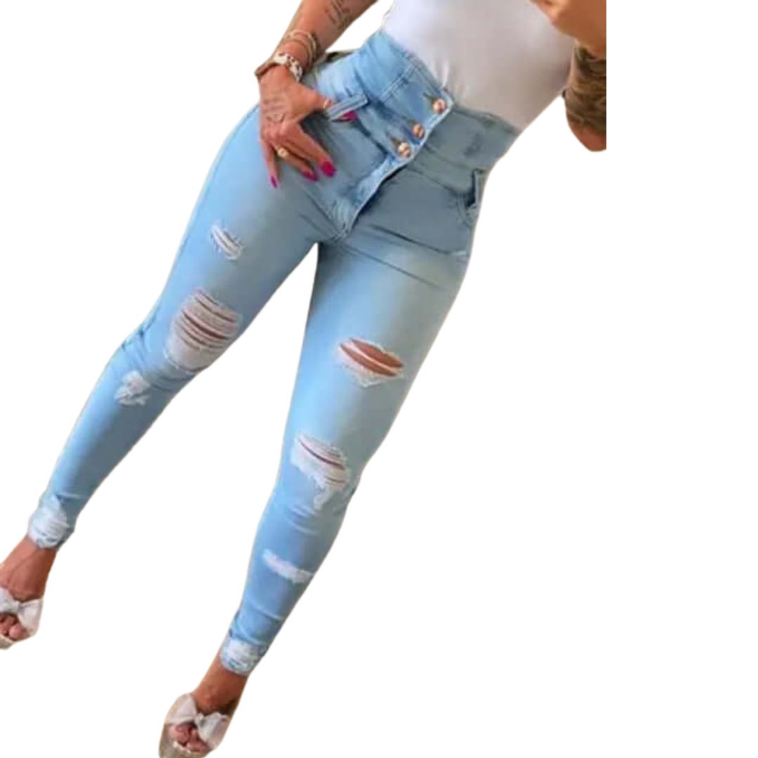 Davina | Trendy Distressed Skinny Jeans