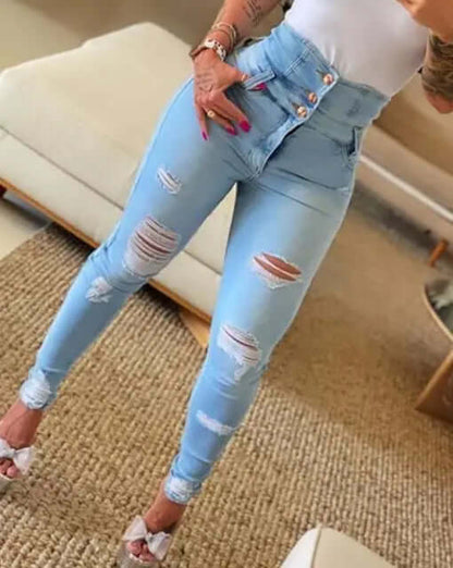 Davina | Trendy Distressed Skinny Jeans
