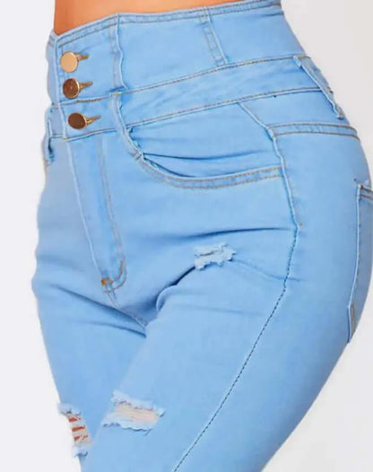 Davina | Trendy Distressed Skinny Jeans